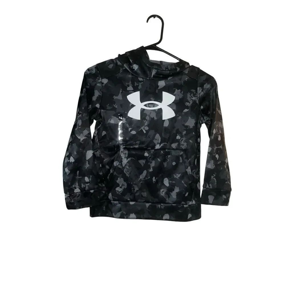 Under Armour Fleece Big Logo Gray black Camo Size Youth Small soccer baseball